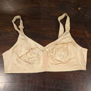 Vintage Bali Flower Full Coverage Non-Wired Bra - Nude 40C